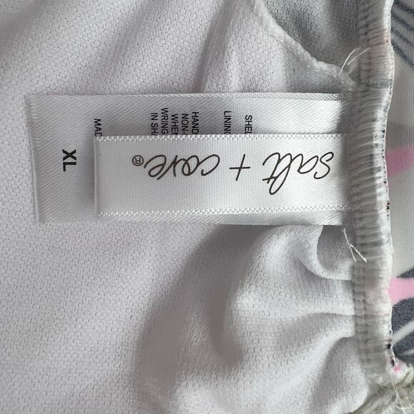 Salt + Cove Tropic Time V-Wire Tankini Top Tropical Print XL - Picture 13 of 14